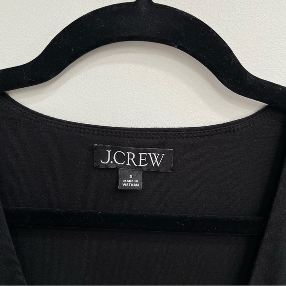 J.Crew Womens Formknit Long Sleeve Wrap Tartan Plaid Top Black Size Small BM345 - Picture 8 of 10